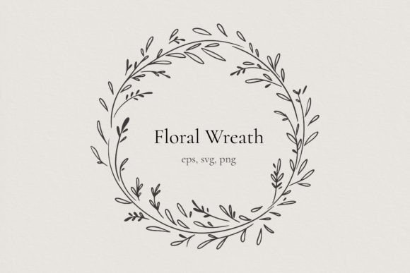 Delicate Floral Wreath SVG. Wreath SVG