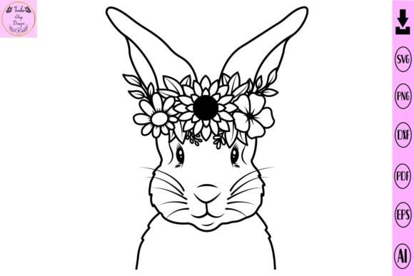 Easter Bunny Flower SVG