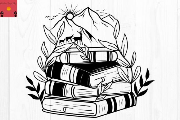 Floral Book SVG: Wildflowers Book SVG