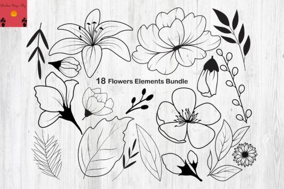 Floral Elements SVG Bundle: Flowers SVG
