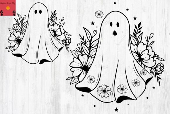 Floral Ghost SVG: Cut Halloween SVG