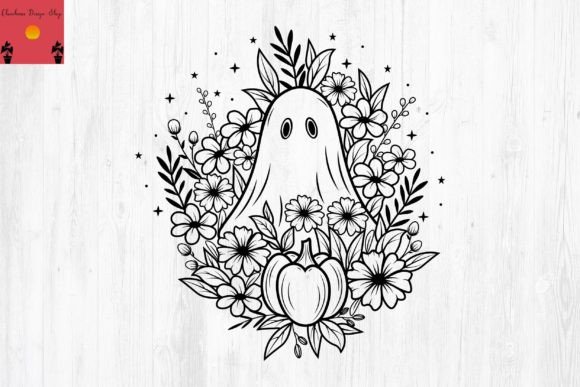 Floral Ghost SVG & Pumpkin Halloween SVG
