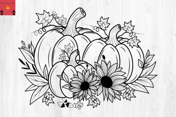 Floral Pumpkin SVG: Fall Charm, Real Embroidery Smarts