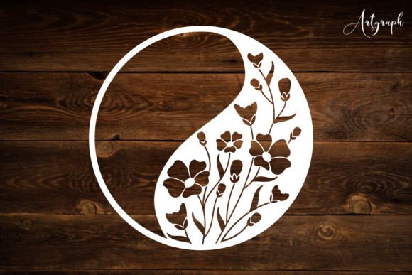 Floral Sign SVG, Flower Laser Cut File