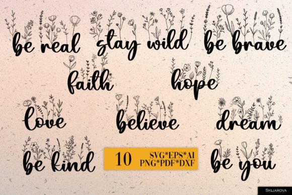 Motivational Words SVG PNG EPS