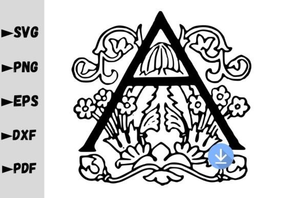 Ornate the Initial Letter A, Monogram