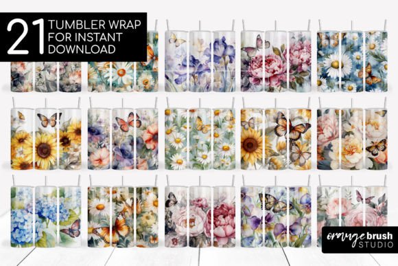 Summer Flowers Tumbler Wrap Bundle