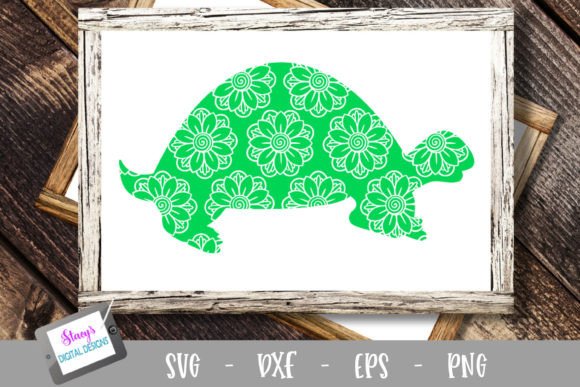 Turtle with Mandala Pattern