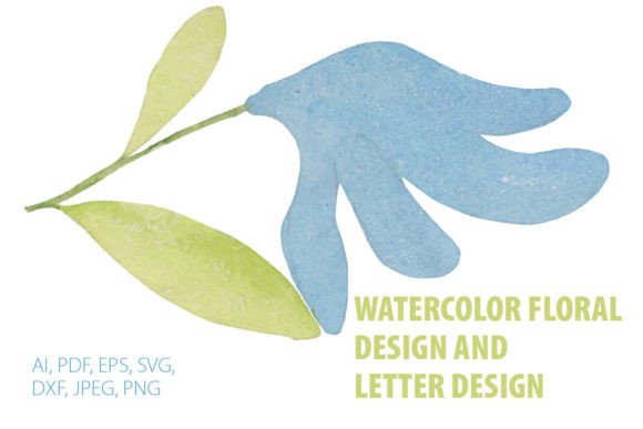 Watercolor Floral Design SVG