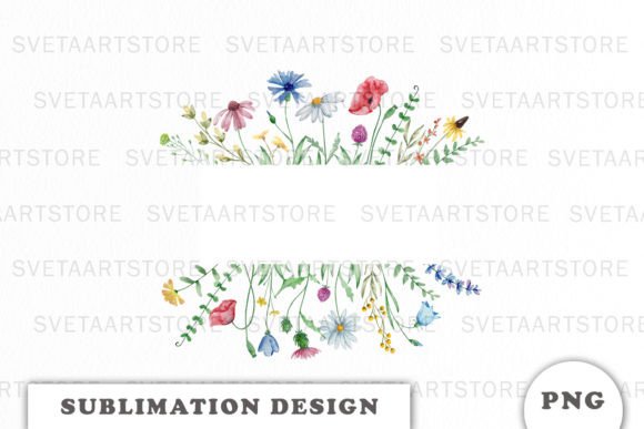 Watercolor Wildflowers PNG